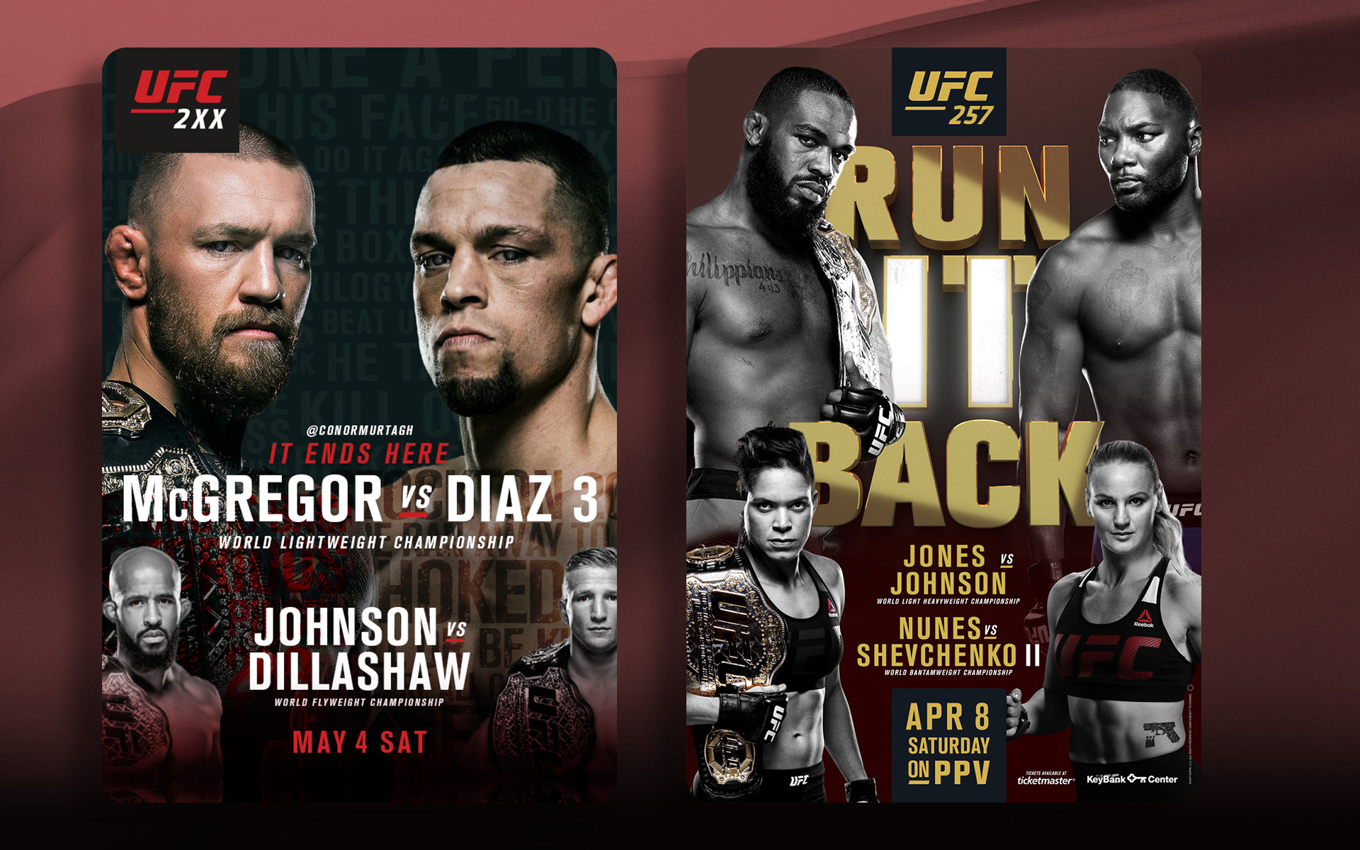 UFC event key art poster remake